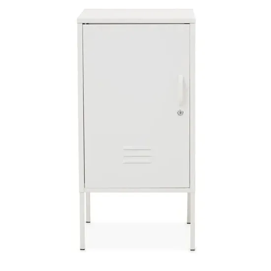Rumi Metal Locker Storage Cabinet - White