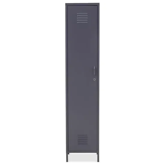 Rumi Tall Metal Locker Storage Cabinet - Grey