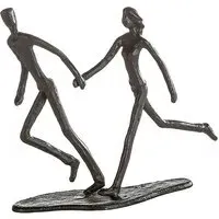 Running Iron Design Sculpture - Burnished Bronze alternate view