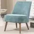 Rupert Fabric Bedroom Chair with Wooden Legs - Teal