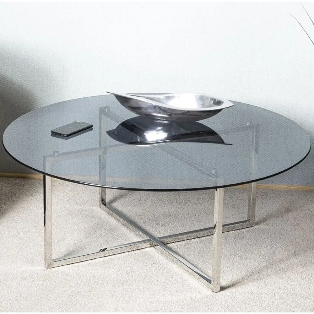 Ruston Coffee Table - Grey, Glass