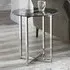 Ruston End Table - Grey, Glass