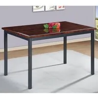 Ruston Large Gloss Dining Table - Brown, MDF