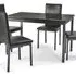 Ruston Large Gloss Dining Table - Charcoal Black, MDF