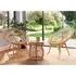 Rybnik Rattan Bistro Set with 2 Suzano Chairs - Natural