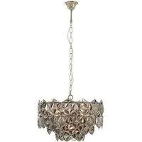 Rydall Chandelier Ceiling Light - Grey, Glass