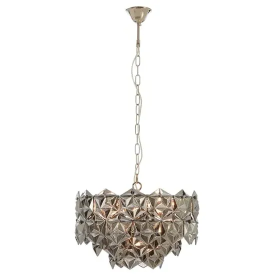 Rydall Chandelier Ceiling Light - Grey, Glass