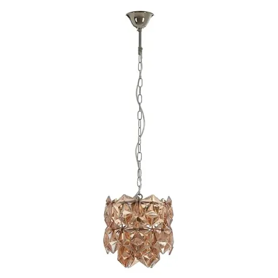 Rydall Small Chandelier Ceiling Light - Amber, Glass image