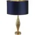 Rye Velvet Shade Table Lamp - Navy, Antique Brass