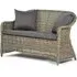 Ryker 2-Seater Rattan Sofa with Cushions - Brown