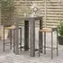 Ryker 3-Piece Garden Bar Set - Grey, Poly Rattan