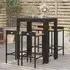 Ryker 5-Piece Garden Bar Set - Grey, Poly Rattan