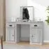 Ryker Wooden Dressing Table with Mirror - Grey, Sonoma Oak