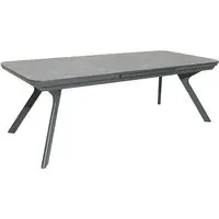 Rykon Extendable Dining Table - Grey, Glass