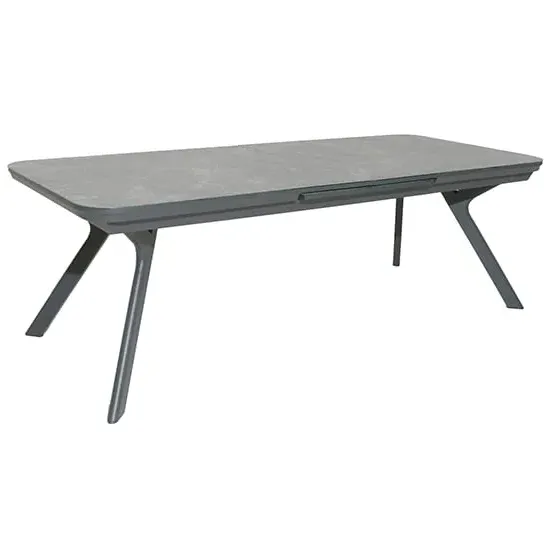 Rykon Extendable Dining Table - Grey, Glass