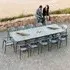 Rykon Extending Dining Table with 12 Armchairs - Grey, Glass