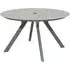 Rykon Round Dining Table - Grey, Glass