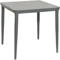 Rykon Square Outdoor Dining Table - Grey, Glass