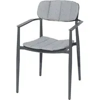 Rykon Stacking Dining Armchair - Grey, Aluminium