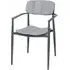 Rykon Stacking Dining Armchair - Grey, Aluminium