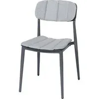 Rykon Stacking Dining Chair - Grey, Aluminium