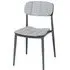 Rykon Stacking Dining Chair - Grey, Aluminium