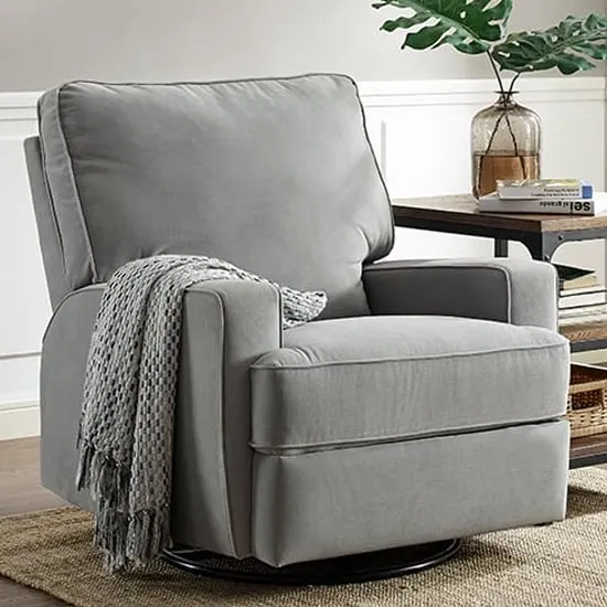Rylie Recliner Armchair - Grey, Fabric image