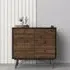 Rynok Chest of Drawers with 6 Drawers - Black, Walnut