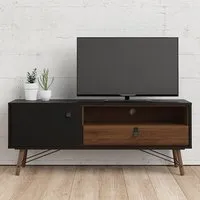 Rynok TV Stand with 1 Door 1 Drawer - Black, Walnut