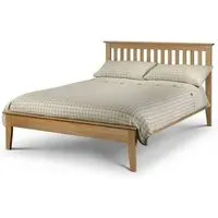 Saadet King Size Bed Frame - Oak, Solid Oak