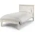 Saadet Single Size Bed Frame - Ivory, Lacquered MDF