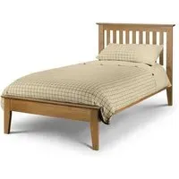 Saadet Single Size Bed Frame - Oak, Solid Oak