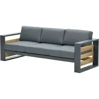 Saar 3-Seater Sofa - Grey, Fabric