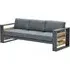 Saar 3-Seater Sofa - Grey, Fabric