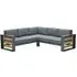 Saar 5-Seater Corner Sofa - Mystic Grey, Aluminium