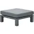 Saar Fabric Ottoman - Mystic Grey, Aluminium