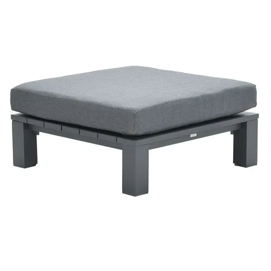 Saar Fabric Ottoman - Mystic Grey, Aluminium image