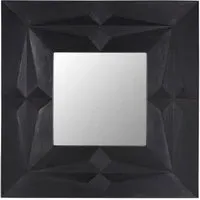Sabara Square Wall Mirror - Black, Mango Wood