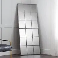 Sabelle Large Window Mirror - Pewter