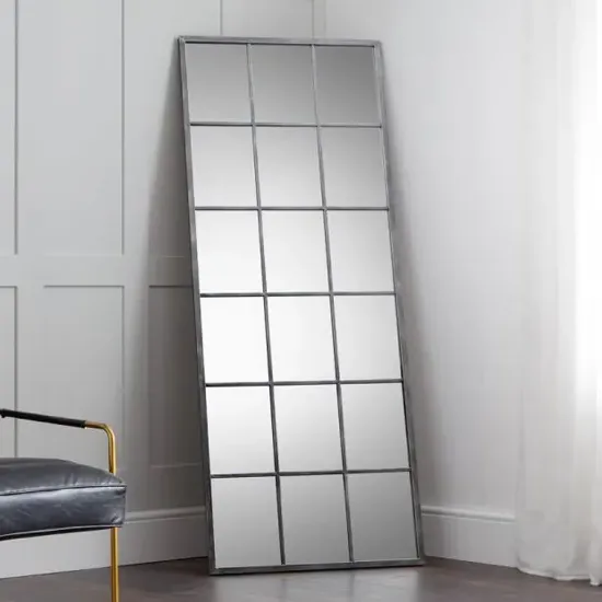 Sabelle Large Window Mirror - Pewter