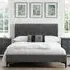 Sabine Quilted Velvet King Size Bed - Grey