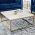 Sable Coffee Table - White, Marble Effect