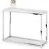Sable Rectangular Console Table - White, Marble Effect