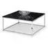 Sable Square Coffee Table - Black, Marble Effect