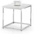 Sable Square Lamp Table - White, Marble Effect