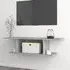 Sabra Wall Hung TV Stand with Shelf - Concrete Effect, Chipboard