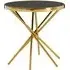 Saclateni Round Side Table - Black, Glass