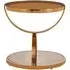 Saclateni Round Side Table - Brown, Tempered Glass