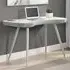 Sacramento Glass Top Laptop Desk with Drawer - White, Wood