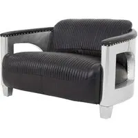 Sadalmelik 2-Seater Sofa - Black, Leather